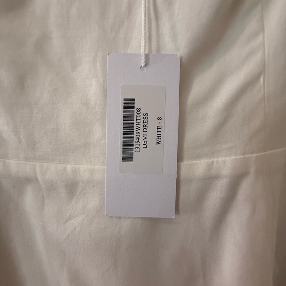 Reformation NWT Devi White Mini Dress - Picture 6 of 9